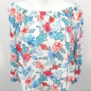 Forever 21 Plus Blouse Off-Shoulder Floral Size 0X